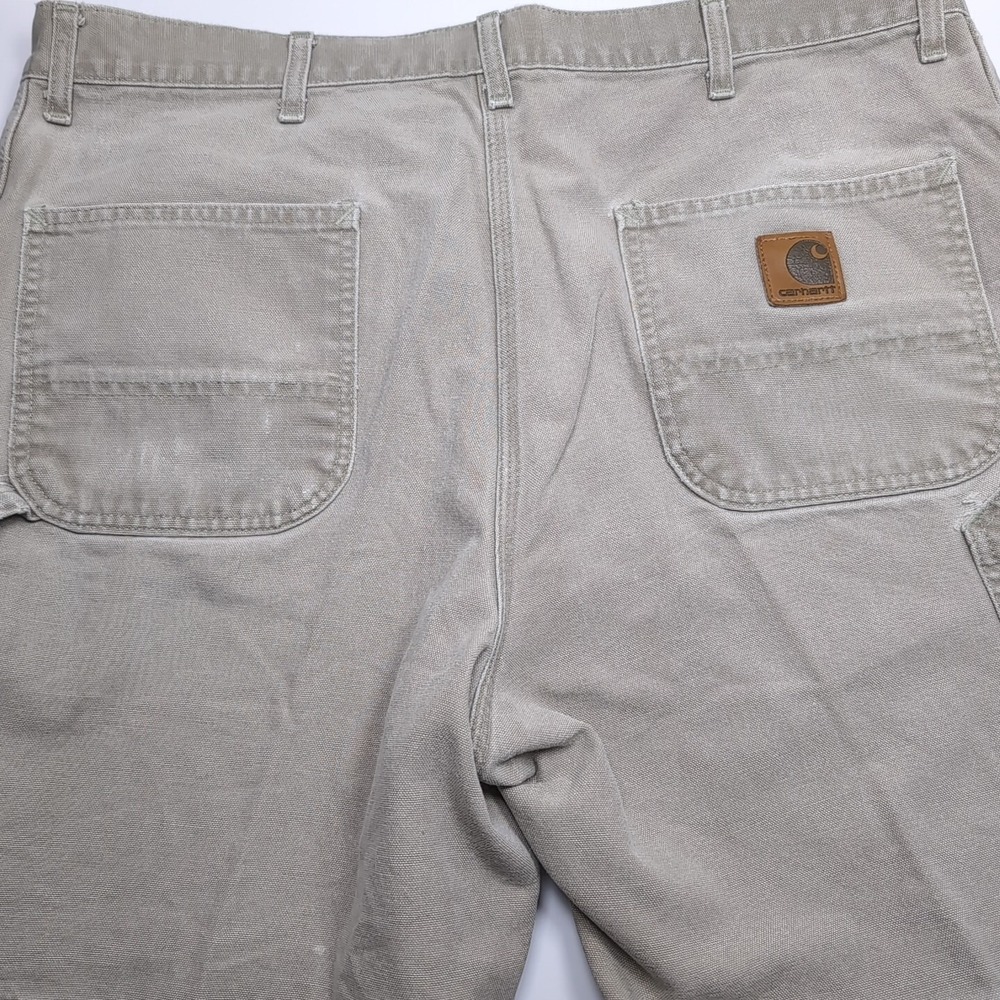 Vintage Carhartt Carpenter Short Men's 40x7.5 Gray B25 DES 90s Distressed - Picture 14 of 14